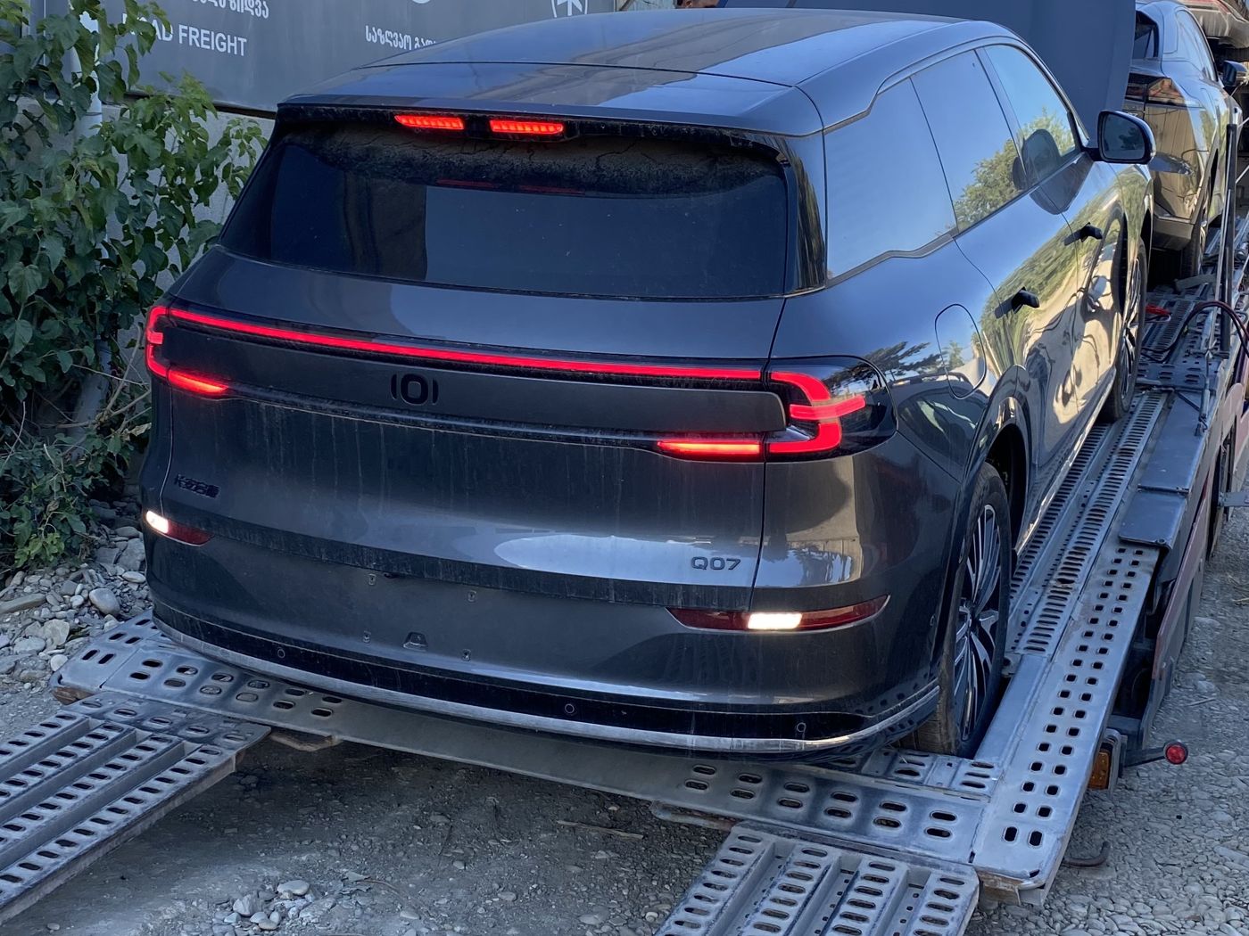 New Changan SUV loaded on a car carrier